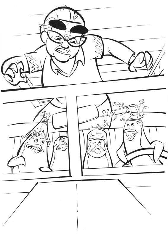 coloriage les pingouins au volant